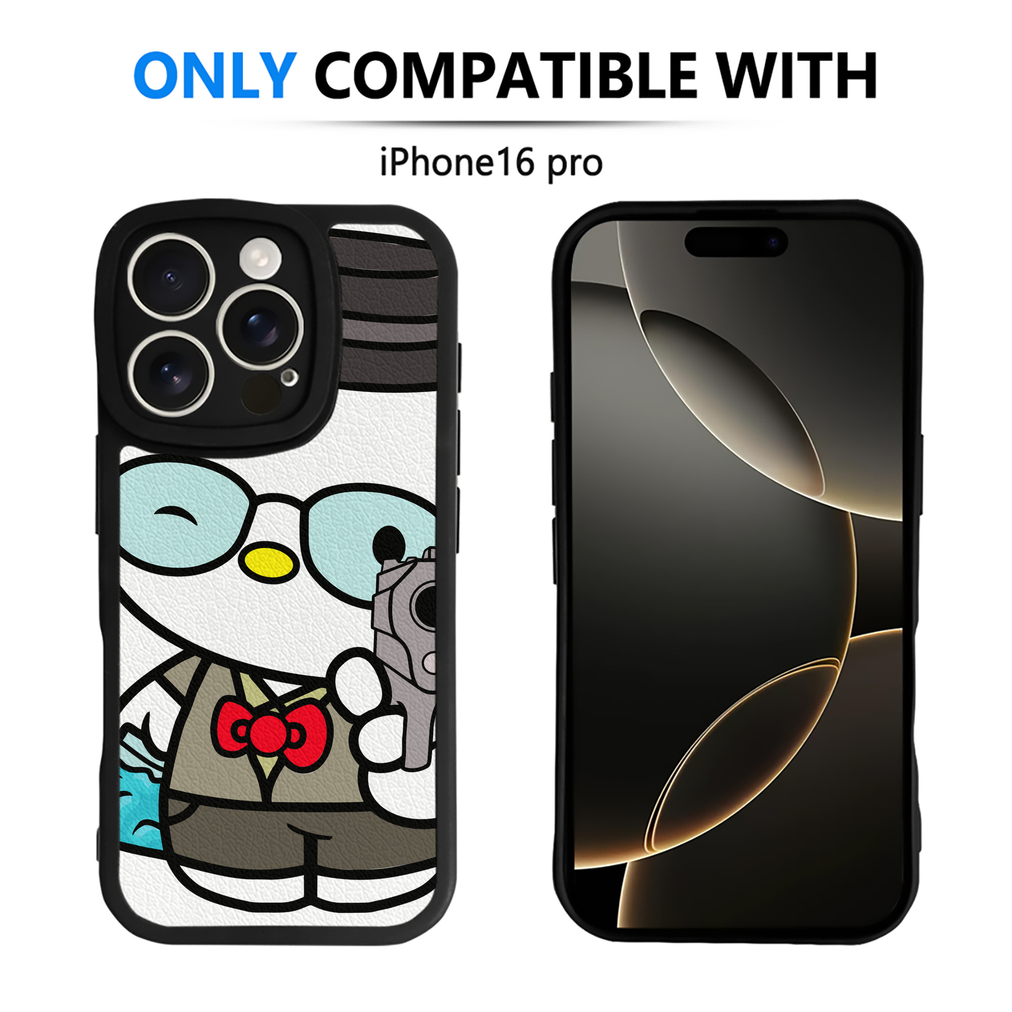 （画像用） Hello Kitty ハローキティ 【iPhone 16シリーズ対応】シリコンスマホケース（レザー調） 材質：シリコン